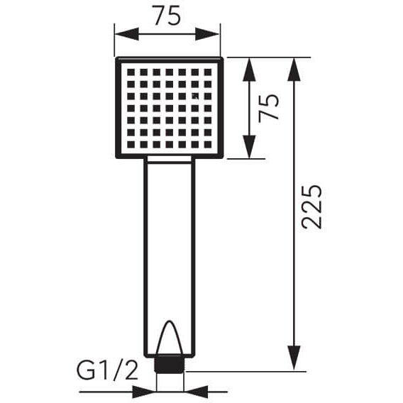 Ferro Para dus negru mat squertoS22BL-B