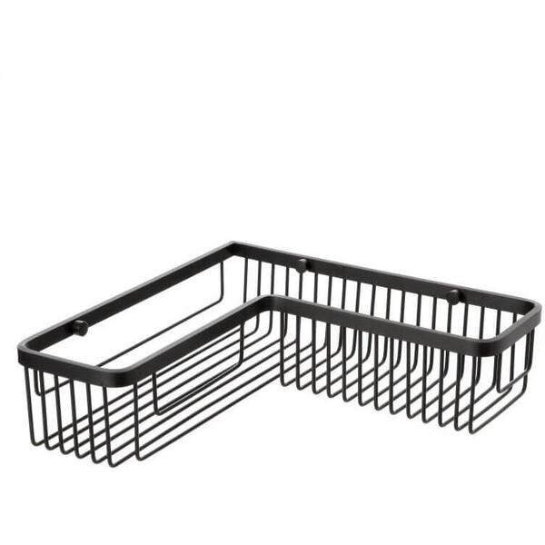 Etajera de colt aluminiu 30x8.5x30cm neagra S6603000 Romtatay