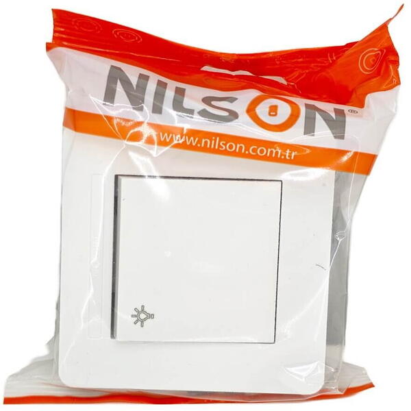 Intrerupator cu revenire st alb led Nilson selene 23111005