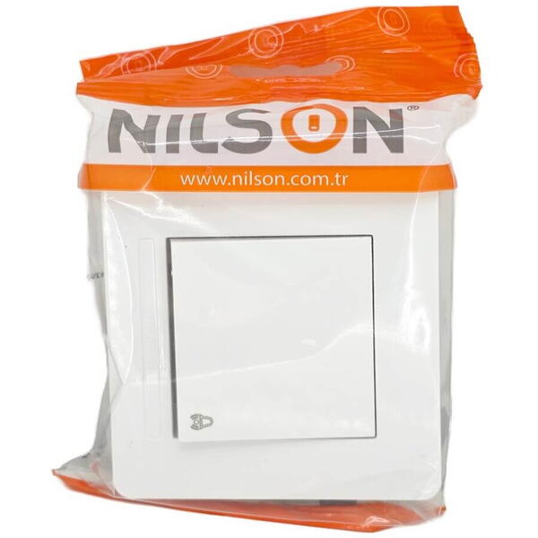 Intrerupator sonerie st alb 12v-220v Nilson selene 23111012