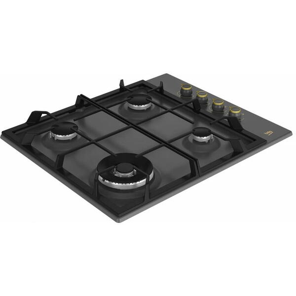 Plita incorporabila gaz 4 arzatoare 9kw antracit HIGG64125SAR Beko