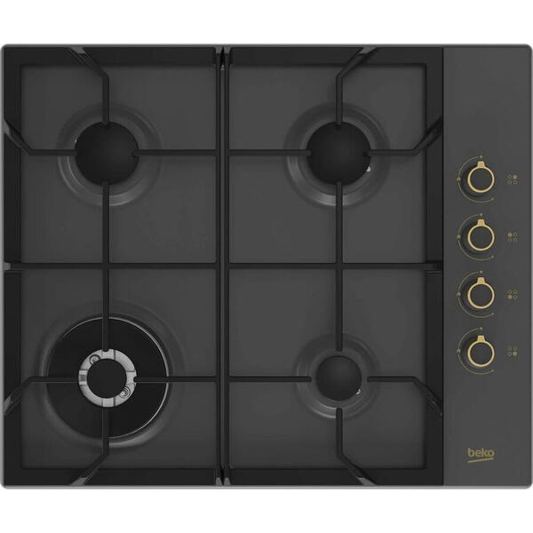 Plita incorporabila gaz 4 arzatoare 9kw antracit HIGG64125SAR Beko