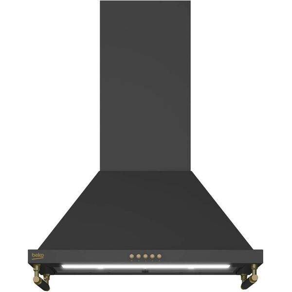 Hota decorativa 170w absorbtie 415m3/h 3 trepte antracit BHCP65422BBH Beko