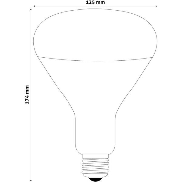 Bec infra e27 250w rosu avide red asir27-250w-r