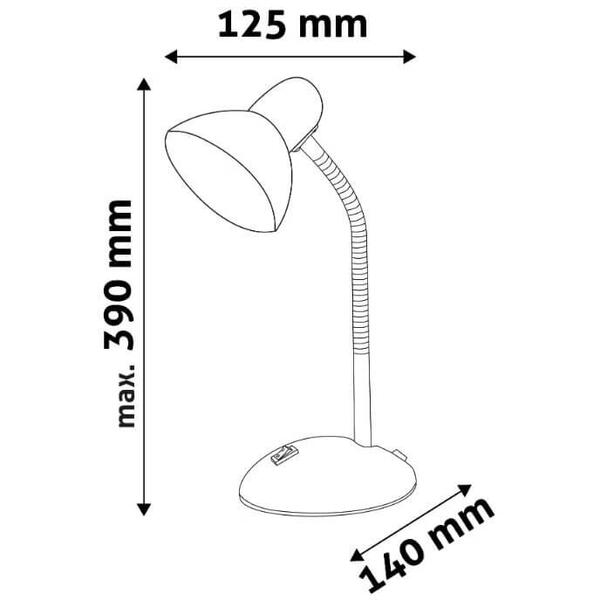 Lampa de birou alb simple avide basic abdls-w