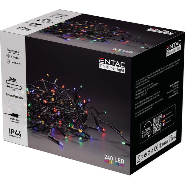 Entac Ghirlanda 240 led colorat 24m ip44 ECL-240-MC