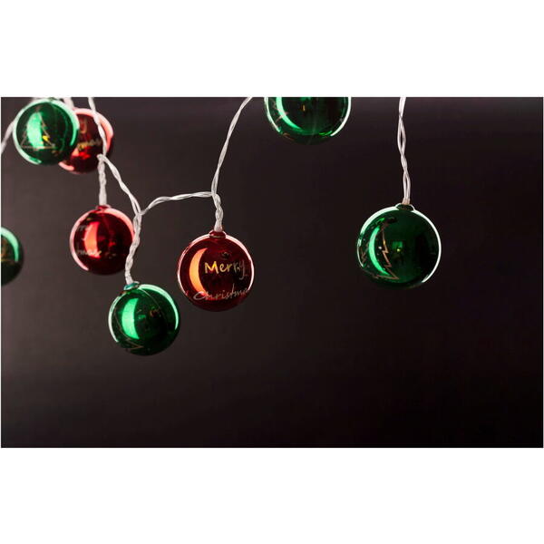 Entac Ghirlanda 10 led ww 1.65m globuri color 55mm ECL-CCBD-10WW