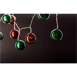 Ghirlanda 10 led ww 1.65m globuri color 55mm ECL-CCBD-10WW