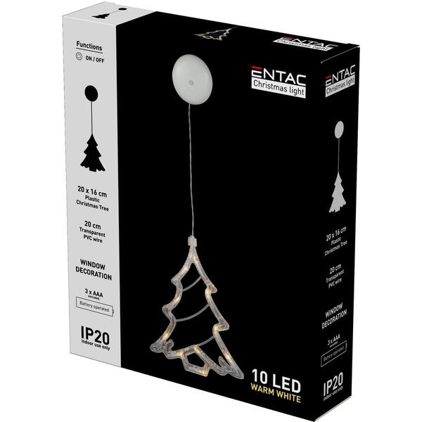 Entac Decor fereastra brad 10 led ww ECL-10-WLD-CT