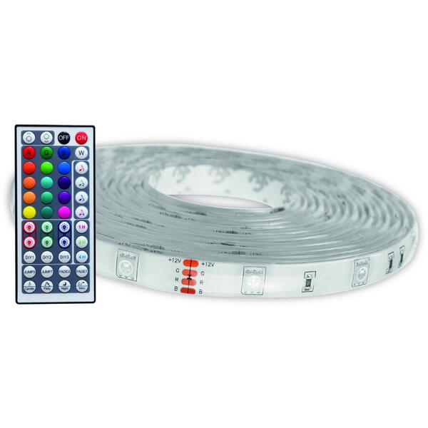 Banda led 12v 22w rgb 2x5m tuya control muzica + telecomanda ir ALSB5050RGBTUYA44-10M Avide