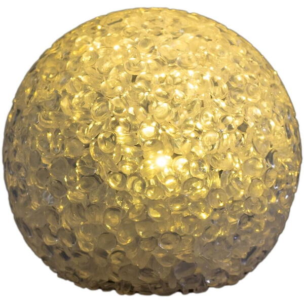 Entac Decor sfera alb lumina calda 8cm ECLB8WW