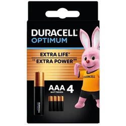 Baterie alcalina optimum r3 (aaa) 4 buc/blister BAT-R3/ALKOP-BL4-DRL Duracell