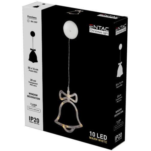 Entac Decor fereastra clopotel 10 led ww ECL-10-WLD-B