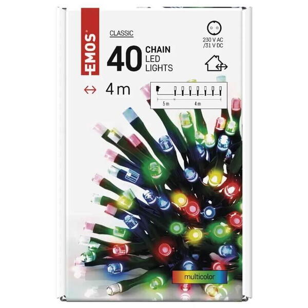 Instalatie luminoasa scurta led multicolor 4m ip44 D4AM01 Emos