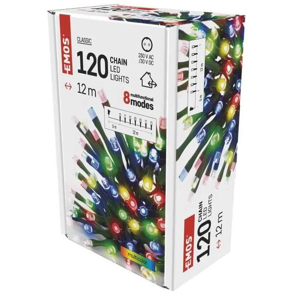 Instalatie luminoasa lunga led multicolor 12m 8 functii ip44 D4AM08 Emos