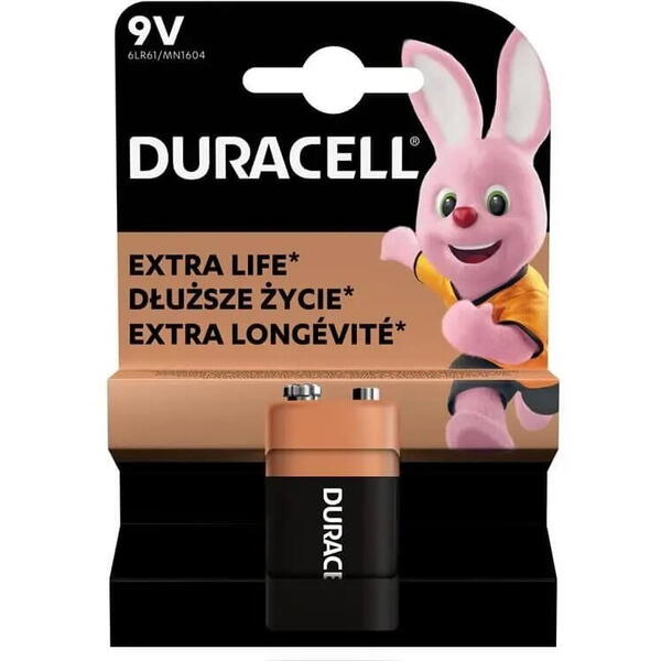 Baterie alcalina basic 9v (6lr61) 1 buc/blister BAT-9V/ALKBC-BL1-DRL Duracell