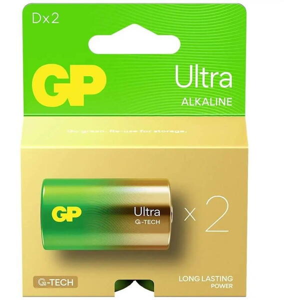 Baterie alcalina ultra r20 (d) 2 buc GP13AU-PGB2 GP