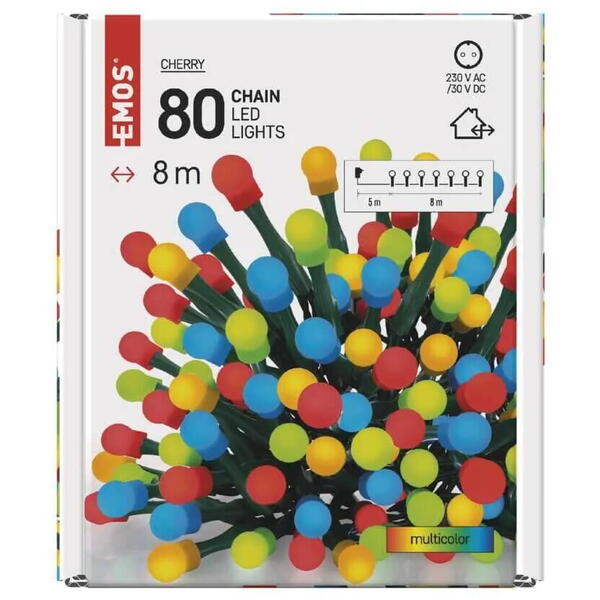 Instalatie cherry led multicolor 8m timer ip44 D5AM02 Emos