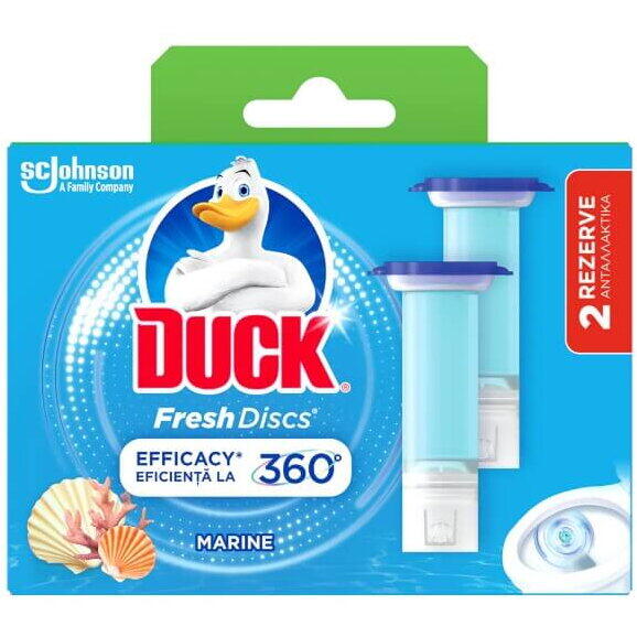 Odorizant gel rezerva toaleta fresh discs marine rezerva twin duo Duck