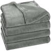 Patura polar de pat din fleece utopia gri 167x230 300 GSM