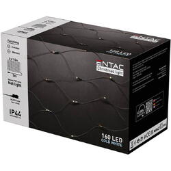 Plasa luminoasa 160 led cw 2m x 1.5m ip44 ECL-NET-160-CW