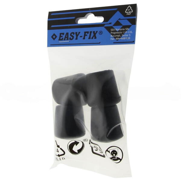 Easy-Fix Protectie picior scaun fi25 negru - 4 buc/ set 25611