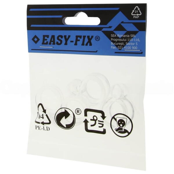 Easy-Fix Inel de protectie pentru maner usa/perete transparent 4buc/set 25948