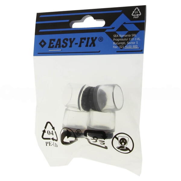 Easy-Fix Protectie picior scaun fi18 transparent/feltru - 4 buc/ set 22219