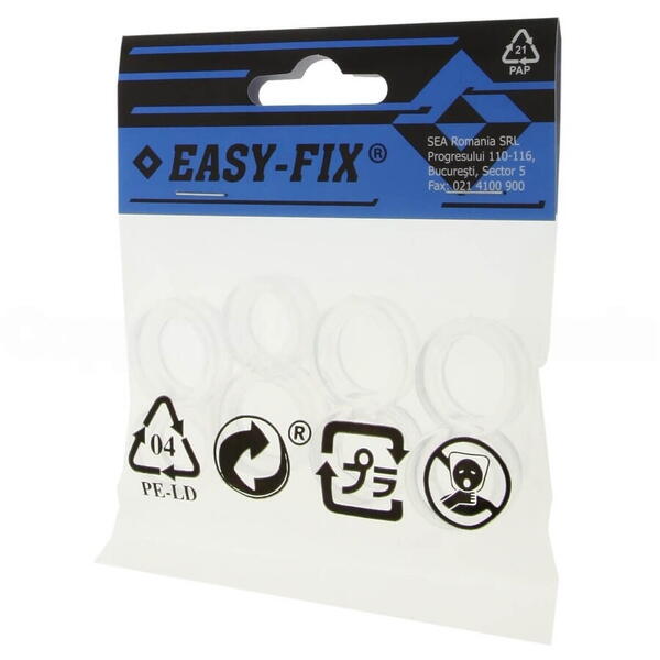 Easy-Fix Inel de protectie pentru maner usa/perete transparent dublu 4buc/set 25949