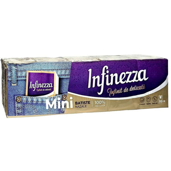 Batiste nazale mini pocket 10 pachete/set 4 straturi 90032585 Infinezza