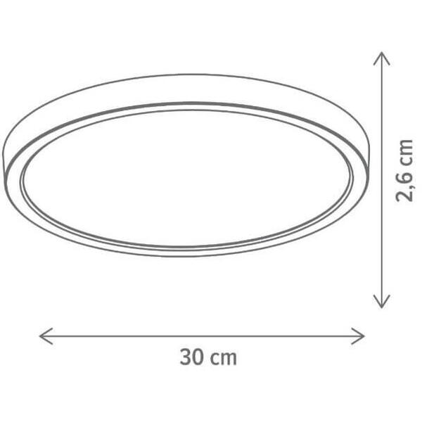 Plafoniera led luz 24w ip54 4000k alb KL151094 Klausen