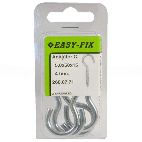 EasyFix Agatator cu filet pentru lemn 5x50x15 4buc/set 268.07.01 23358