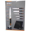 Set 5 cutite cu suport magnetic 106999 Brio Metallica