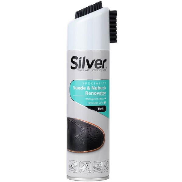 Spray nubuck negru 250ml Silver