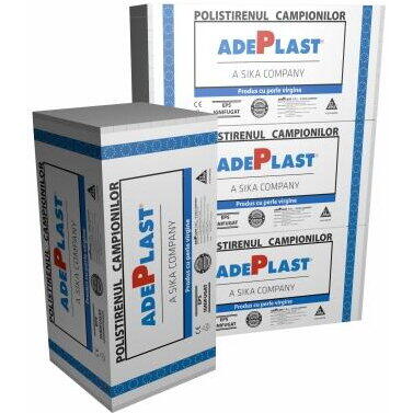 Polistiren expandat EPS80+ 1000x500x50mm 0.24mc (5mp/bax) Adeplast