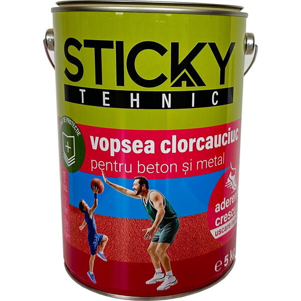 Vopsea clor cauciuc gri 5kg Sticky