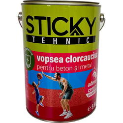 Vopsea clor cauciuc gri 5kg Sticky