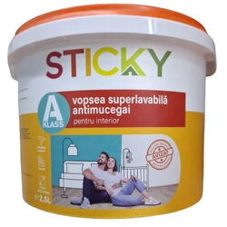 Vopsea lavabila interior antimucegai 2.5l Sticky